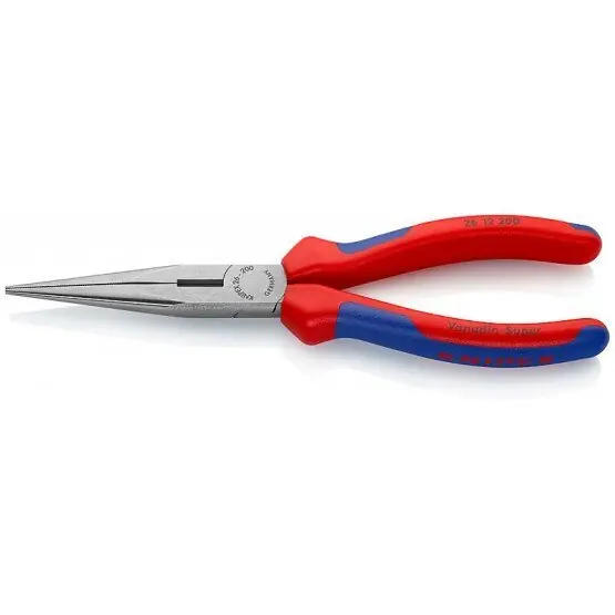 Rajoitettu Tarjous Puhelinpuristin - KNIPEX - suora kärki kaksikomponenttisella kahvalla - 200 mm - Punainen - Pellissä