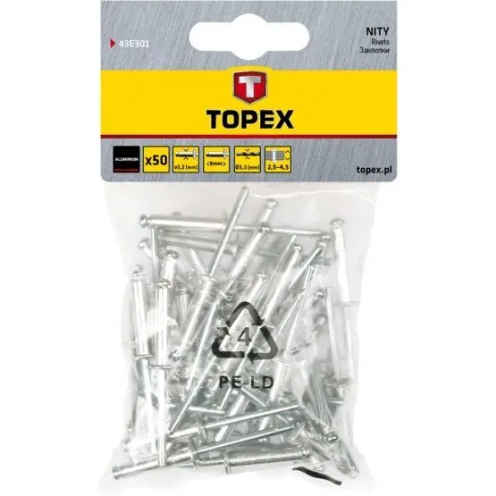 Pop-niitti 4,8 x 10 mm 50 kpl Sertifioitu