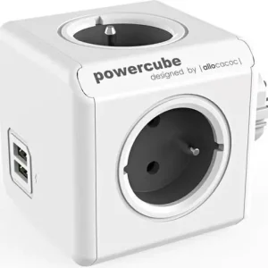 Allocacoc Powercube jatke 4 pistorasialla ja 2 Usb llä Erikoistarjous