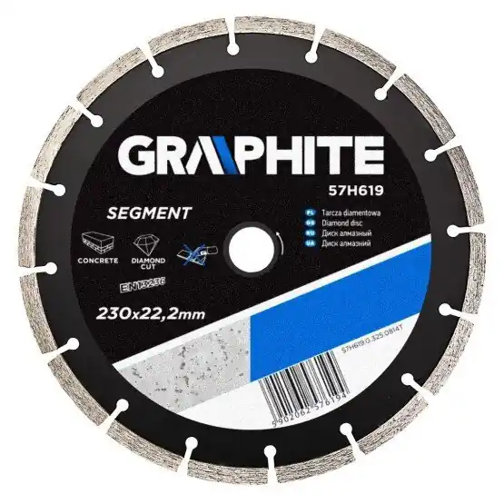 Timanttilevy GRAPHITE 57H619, halkaisija 230mm, segmenteillä Superhinta