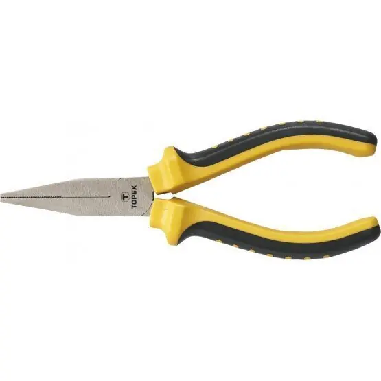 Pihdit pitkä mokka 160mm litteä pää keltainen / kumi Alennettu