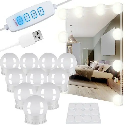 Superhinta LED-lamput peiliin, 10 kpl