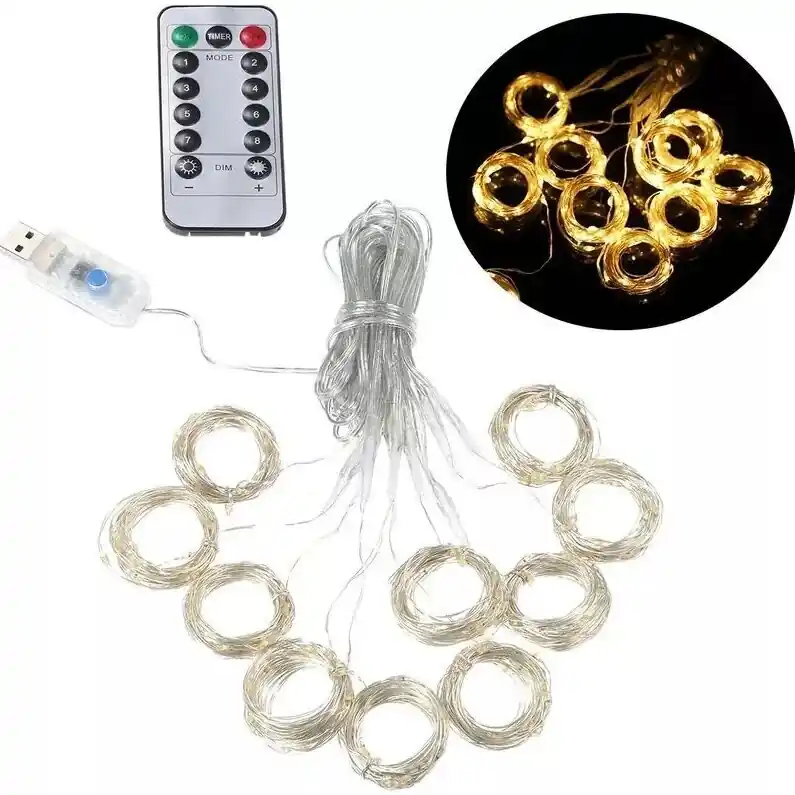 LED USB verhot 3x2m + kaukosäädin Osta Tänään