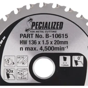 Uusi Malli B-10615 Pyörösahanterä HM 136 mm, Z-30 Makita, Unique