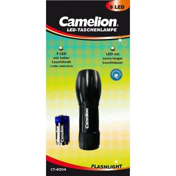 Tarjous Taskulamppu alumiinia 9LED CT-4004