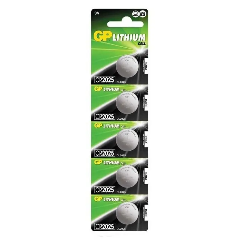 Kuuma Tarjous GP-Paristo CR2025 Lithium, 5 kpl