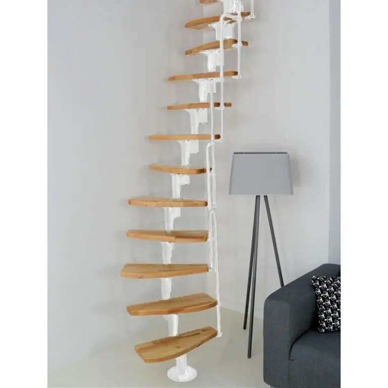 Modulaarinen portaikko MONACO Minka, Valkoinen / Pyökki. Korkeus 294 cm. Osta Verkossa