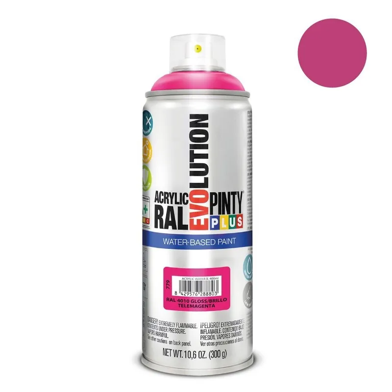 Vesiohenteinen aerosoli akryylimaali vaaleanpunainen RAL 4001 PintyPlus Evolution 400ml Alennettu