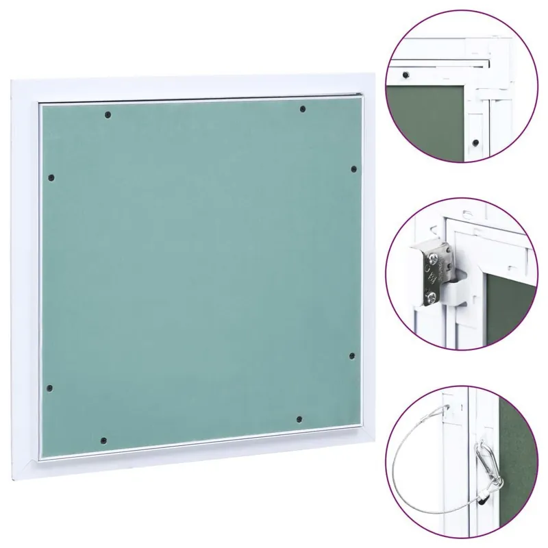 vidaXL Huoltoluukkupaneeli alumiinikehys ja kipsilevy 400x400 mm Heti Saatavilla
