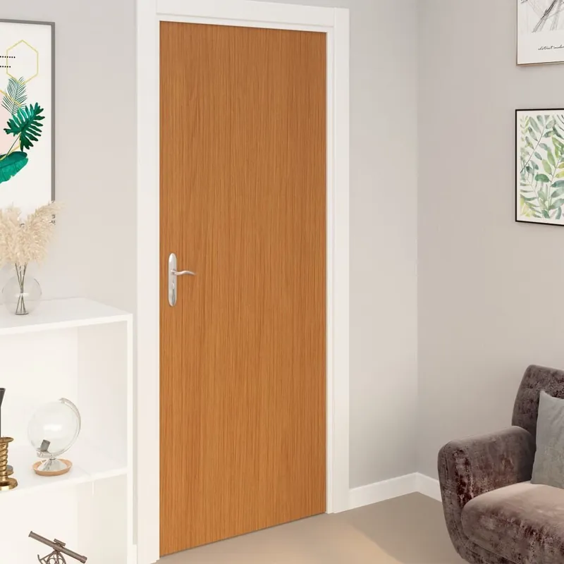 vidaXL Itseliimautuvat ovikalvot 2 kpl vaalea tammi 210x90 cm PVC Alennettu