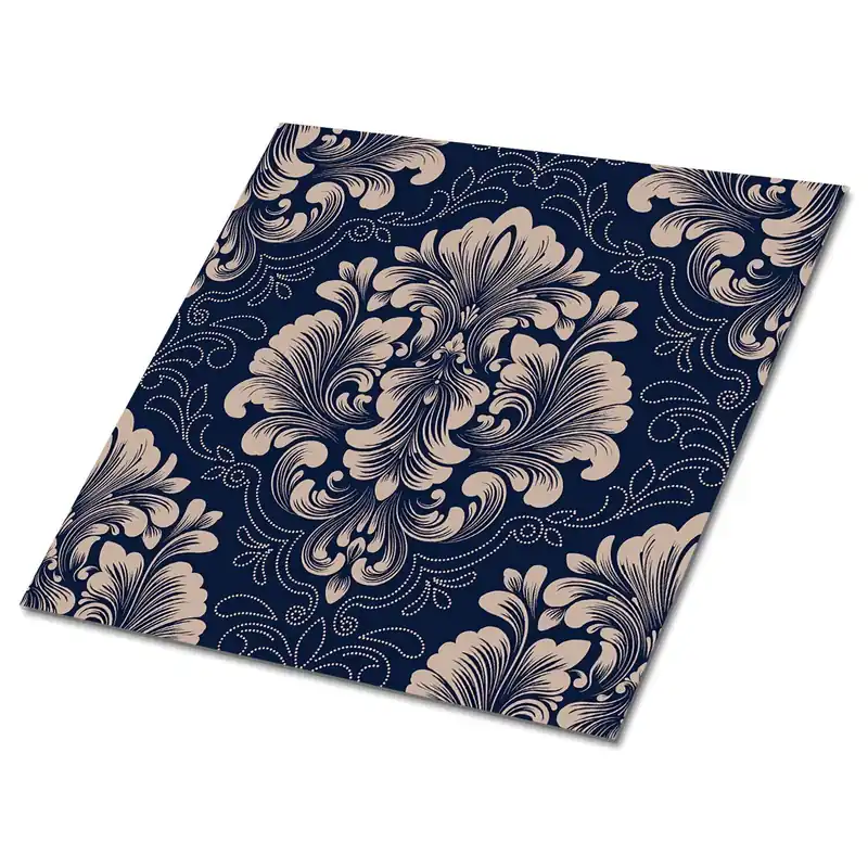 Viikonlopputarjous Itsekiinnittyvät Decormat koristelaatat 30x30cm, 9 kpl, damaskikuvio, 30x30 cm