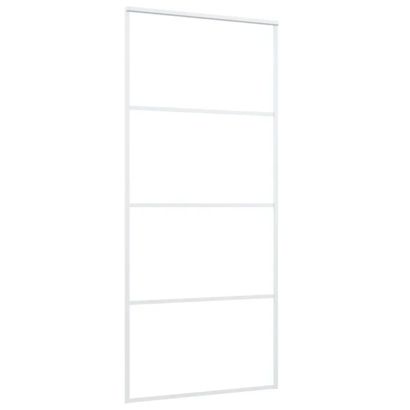 vidaXL Liukuovi ESG-huurrelasi ja alumiini 90x205 cm valkoinen, Balta Rajoitettu Tarjous
