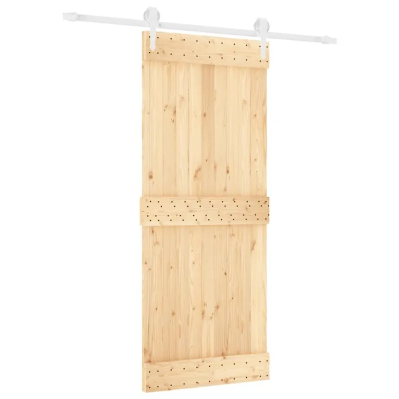 vidaXL Liukuovi asennustarvikkeineen 85x210 cm täysi mänty Suosittu