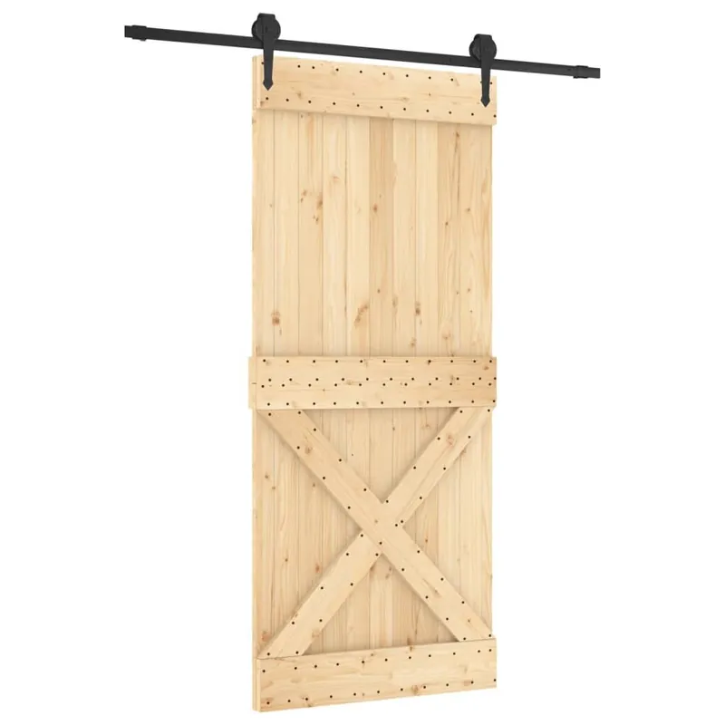 Liukuovi asennustarvikkeineen 90x210 cm täysi mänty Vain Tänään