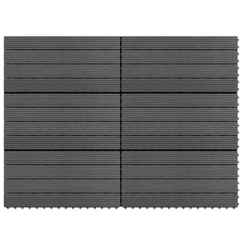 WPC-laatat 60x30 cm 6 kpl 1m² harmaa Erikoistarjous