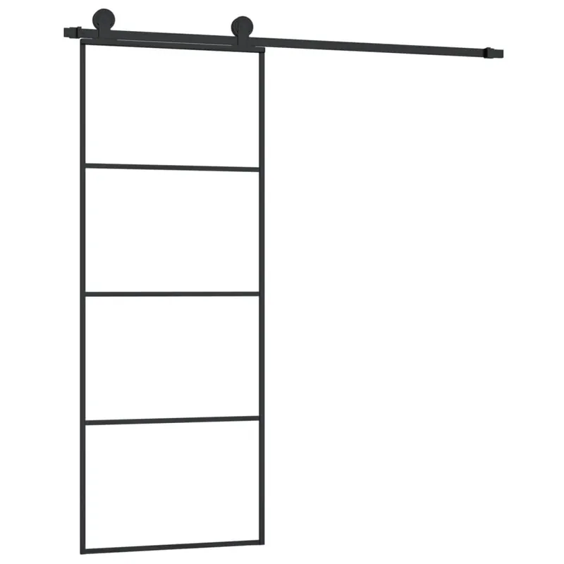 Viikonlopputarjous Liukuovi asennustarvikkeilla 76x205 cm ESG lasi ja alumiini