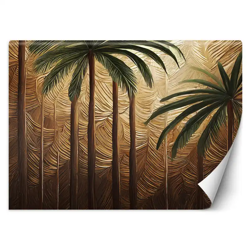 Valokuvatapetti, Palm Golden Abstrakti Edullinen