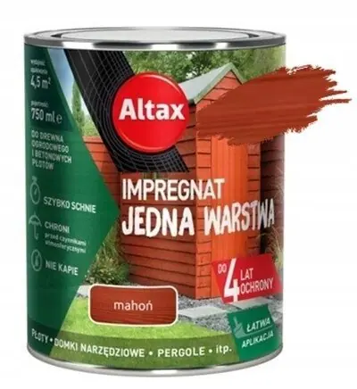 Yksi kerros puun ja betonin kyllästysaine mahonki 0,75l Korkea Laatu