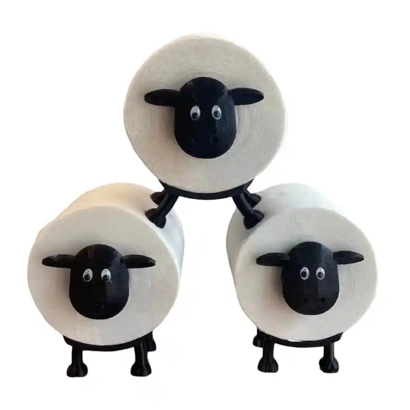 Uusi Malli Viehättävä Lampaanmuotoinen Kudepidin - Pihkakylpyhuonetarvike, Pyöreä Muotoilu, Joulu/Halloween Lahjakoriste.