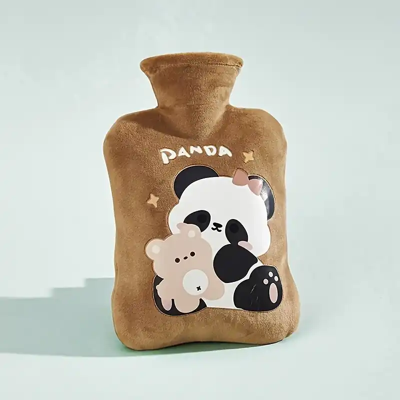 1 kpl Veden Täyttämä Kuumavesipullo, Irrotettava Pestävä Pehmeä Päällinen, 037 Panda Pipi-Coffee Spalva Osta Verkossa
