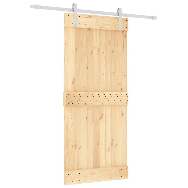liukuovi laitteistosarjalla, 90x210cm, massiivimäntyä Kausialennus