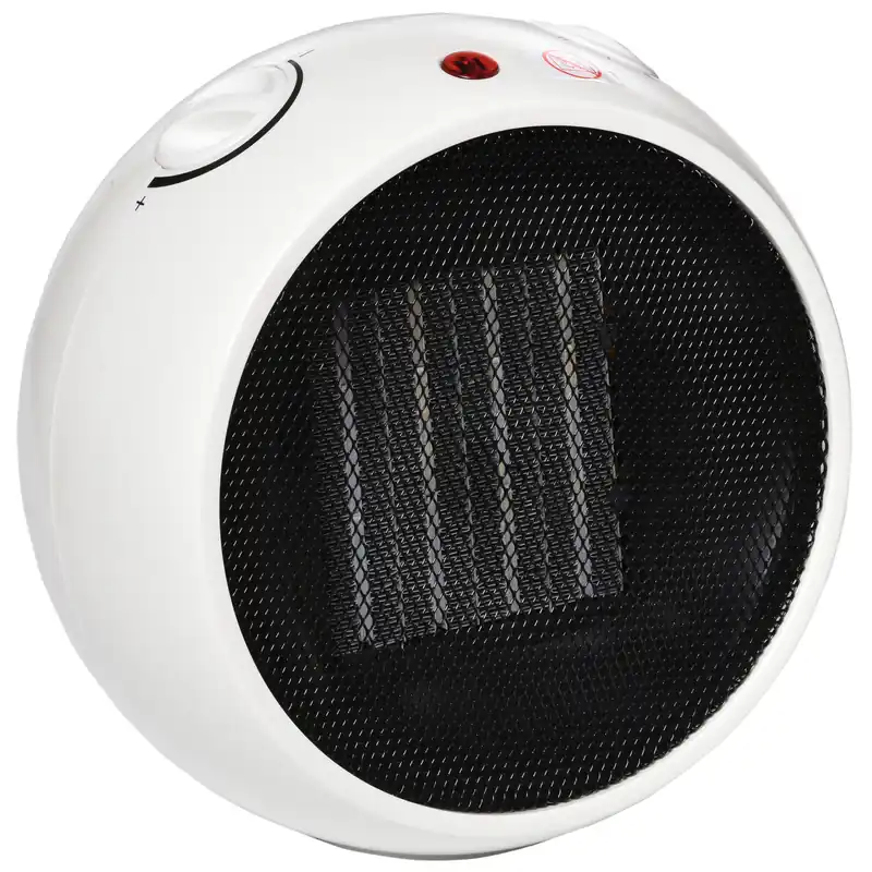 Alennettu Hinta HOMCOM Tuuletin Lämmitin Sähkölämmitin Lämmitin Lämpö 900W/1500W PP Muovi Valkoinen + Musta 22 x 18,5 x 21 cm 22 x 18,5 x 21 cm