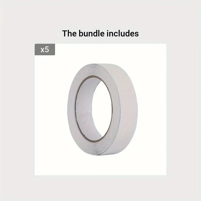 Viikonlopputarjous Jäätynyt liukuesteteippi, porras askelma varoitus, timantti hiekkapaperi, PVC., Balta*5