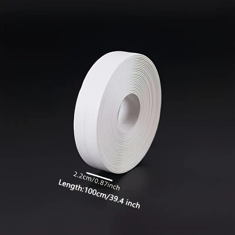 Alkuperäinen Valkoinen PVC Itsekiinnittyvä Tiivistenauha - Vedenkestävä, Plotis 2,2 cm x ilgis 39,37 colio