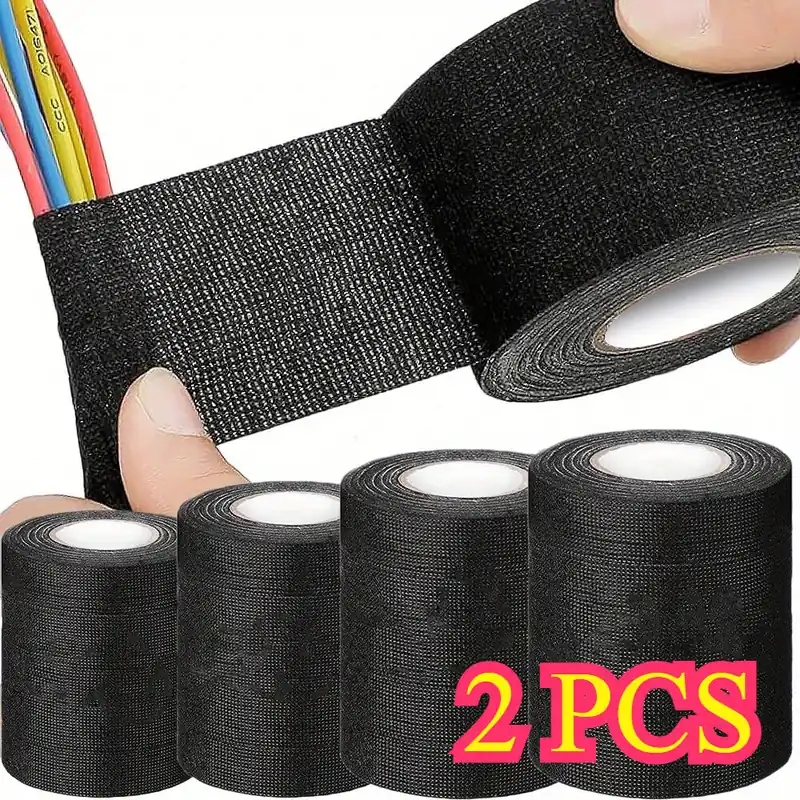 Flash-Tarjous 2kpl 10,0m Sähköteippi Lämmönkestävä Johtosarja Eristys Kangas Kääre, 19 mm / 0,75 colio