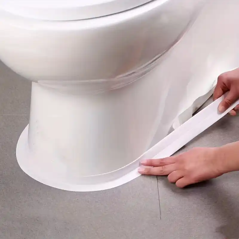 Aito Homeeneste PVC Wc Saumausnauha - Itsekiinnittyvä Vedenpitävä Tiivistysnauha Kylpyhuoneeseen ja Keittiön Altaalle