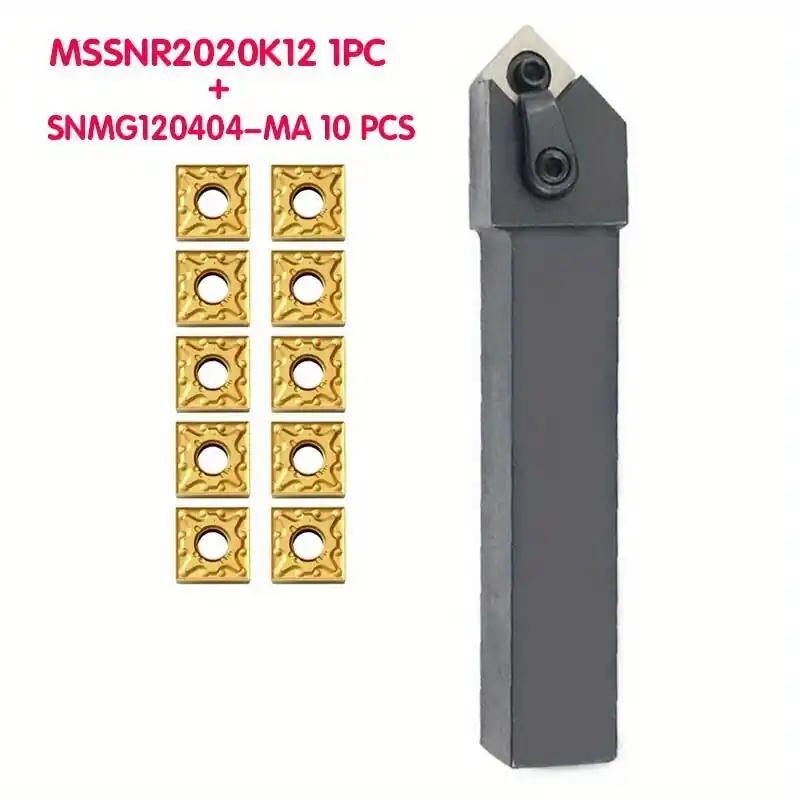 1kpl MSSNR Ulkopuolinen Sorvaustyökalupidin +10kpl SNMG120404-MA CNC Terä Zouzmin 45 asteen Koneistus Teräs Ruostumaton Teräs MSSNR 1616H12 MSSNR2020K12 Sorvausterä Kovametalli Terä Sorvaustyökalupidin Indeksoitava Neliöterä, 1 PC MSSNR 2020K12+ Vain Tänään