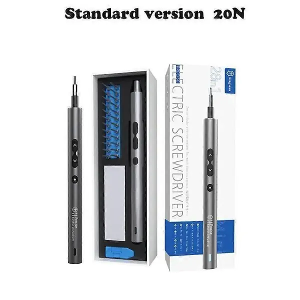 28 IN1 MR1-4 mm Tarkka sähköruuvitaltta-litium-akku Annetus Kit USB Perso N20/N30 -moottori varjovalaisimella vakioversiolla Poisto