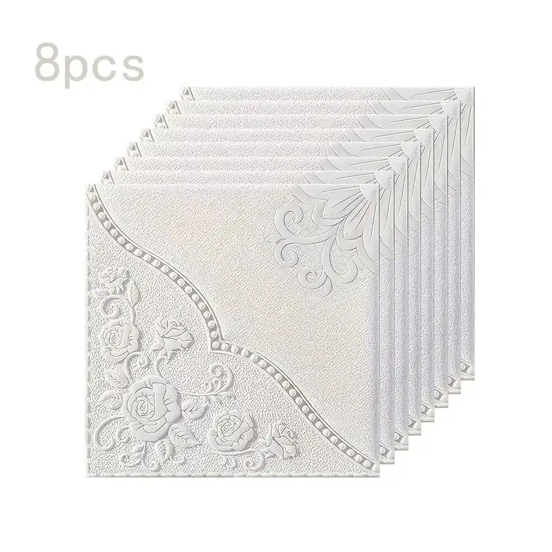 3D Kukka Foam Seinätarrat, Baltas Uutuus