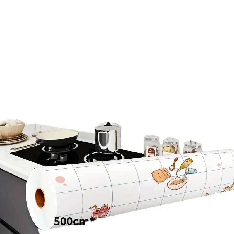 Tarjoushinta Sarjakuva Keittiöteema Vedenkestävä Tapetti, 500 cm * 60 cm (196,85 colio * 23,62 colio)