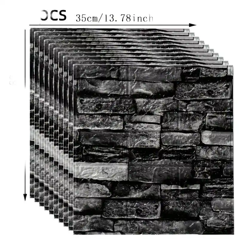 3D Itsekiinnittyvä Seinä Tarrat Vedenkestävä, Senovės juoda Tilaa Nyt