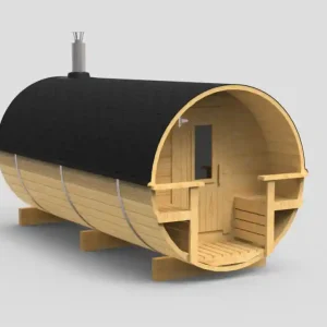 Aito Tynnyrisauna 44 Terassi+Pkh, 40mm Hirsi