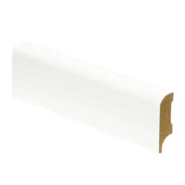 Jalkalista 12x42x3050 MDF Valkoinen Päivän Tarjous