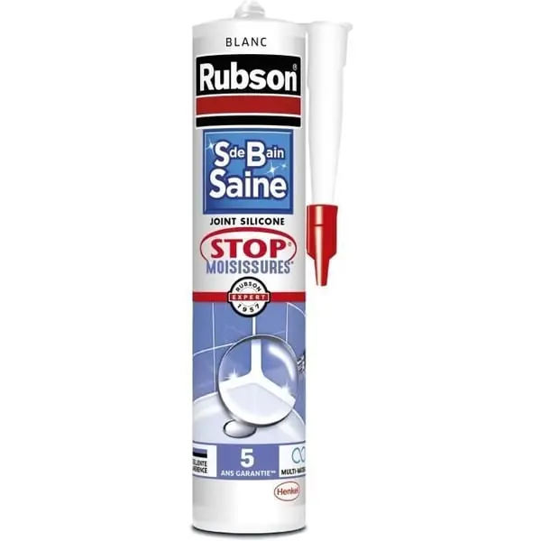 Saniteettitiiviste - RUBSON - 2690812 - Terveellinen kylpyhuone - Homeenestosuoja - Valkoinen - 280ml Nopea Toimitus
