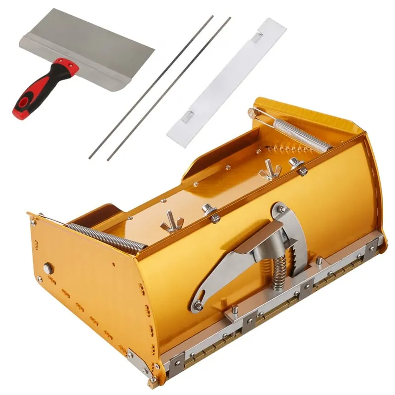 Asiakkaiden Suosikki Kipsilevylle 10" leveä Flat Box, alumiininen, pikapuhdistus, lisälokasuoja, 2 ruostumatonta terästä (10/12")