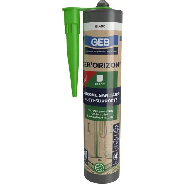 Monitoiminen saniteettisilikonitiiviste - GEB‘ORIZON - GEB - Valkoinen - 310 ml Suoraan Valmistajalta
