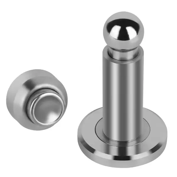 Alennettu Hinta Magneettinen ovenpysäytin säädettävällä korkeudella, kestävä magneettinen ovenpysäytin, ovenpysäytin ruostumattomasta teräksestä 304, seinä- ja lat...