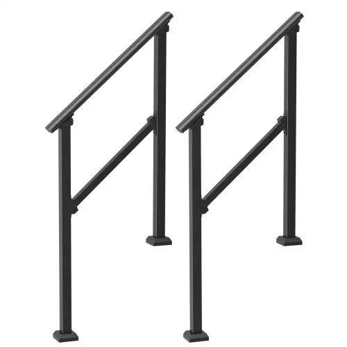 Käsijohde, 2 kpl ulkoportaan kaidepaketti, 1030x84x920 mm, musta, hiiliteräs Loppuunmyynti