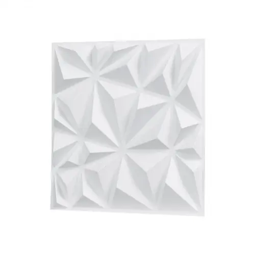 3D seinäpaneelit, 33 kpl 30x30x2,5 cm matta valkoinen, PVC Sertifioitu