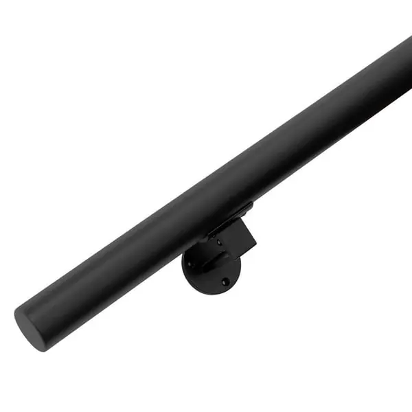 Halpa Musta käsijohde 100 cm + 2 kiinnikettä