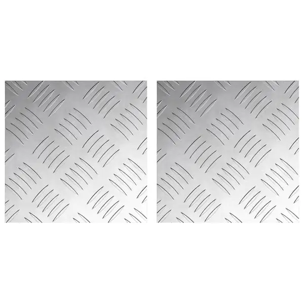 vidaXL Portaan askelma Neliö 2 pcs Hopea 20 x 20 cm Alumiini Alennettu