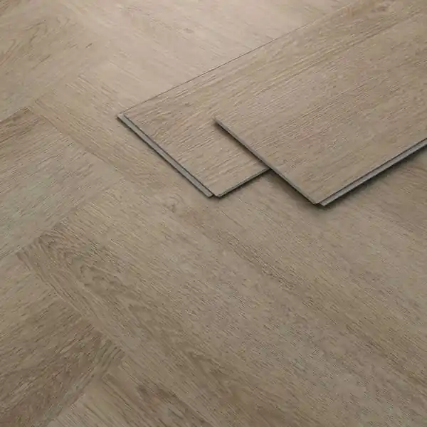 ML-Design Deluxe PVC-lattia, click vinyylilankut vinyylilattia, 61cmx12.8cmx4.2mm, paksuus 4.2mm, 1.56m²/20 lankkua, kalanruoto tumma tammi, ruskea... Älä Missaa