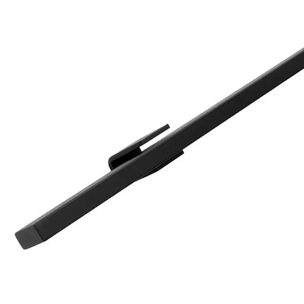 Design-käsijohde musta suorakulmainen - 120 cm + 2 kiinnikettä Aito