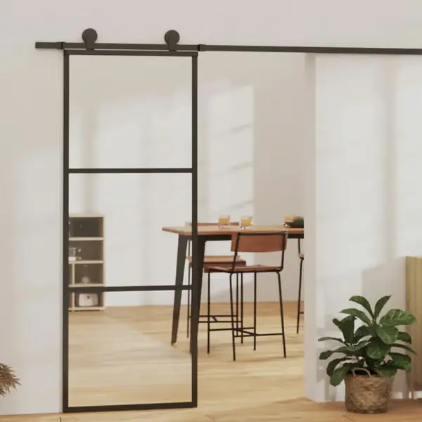 vidaXL Liukuovi mekanismeilla, ESG-lasi ja alumiini, 76x205 cm Päivän Tarjous