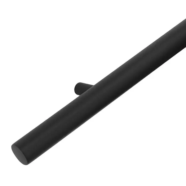 Uusi Malli Musta design-käsijohde - 70 cm + 2 kiinnikettä