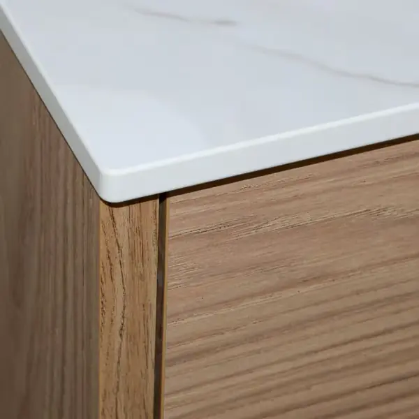 Pakollinen (Must-Have) HPL-kylpyhuoneen työtaso 100 cm kaapille 100,5 x 46,5 cm Calacatta (K551SU)